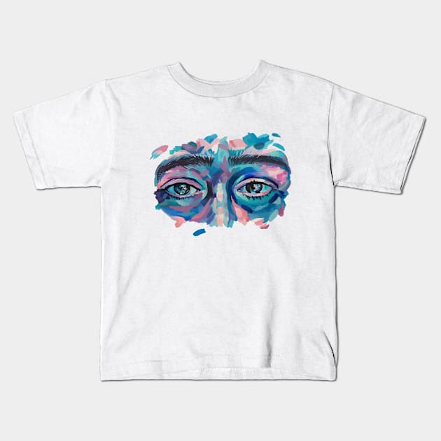 Sad and crying eyes. Kids T-Shirt by milana.ovchinniikova